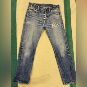 Vintage distressed Levi 501s